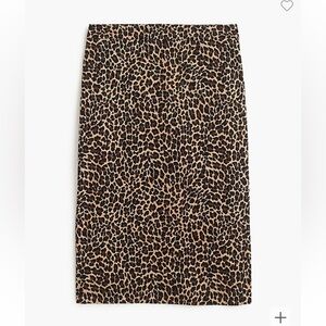 JCrew Leopard Pencil Skirt NWT